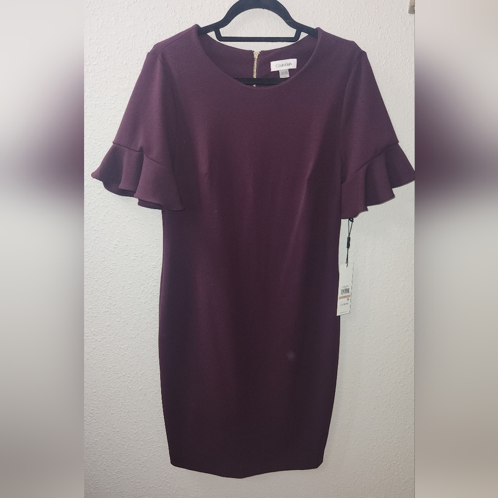 Calvin Klein Deep Purple Midi Dress